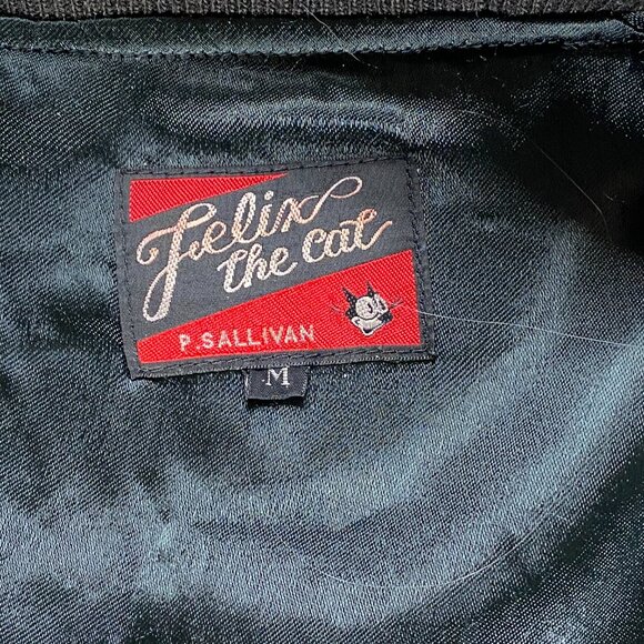 Felix the Cat US NAVY VF-31 Bomber Jacket Men's Medium Black Military Casual - Picture 6 of 13